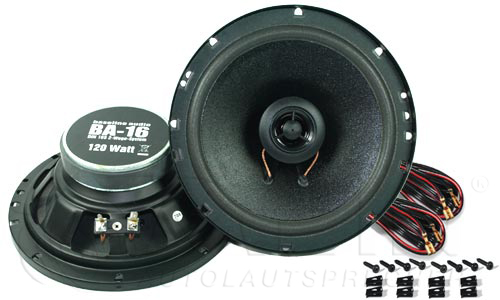 Baseline BA-16 2-Wege Koax Lautsprecher für Renault Kangoo III (zzgl. Einbauzubehör von mein-autolautsprecher - passend zusammengestellt für Ihr Fahrzeug)