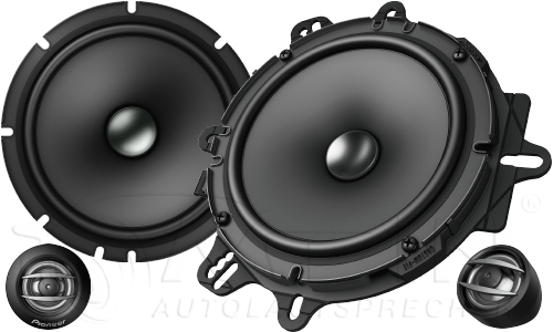 Pioneer TS-A1600C 2-Wege Kompo Lautsprecher für BMW Mini Clubman II R55 (inkl. Einbauzubehör passend für Ihr Fahrzeug)