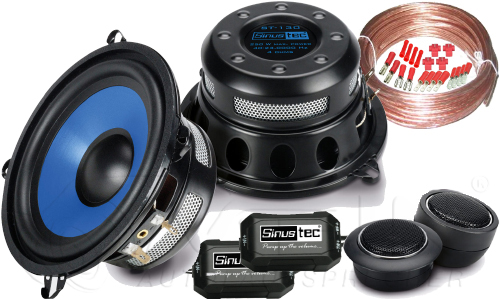 Sinustec ST-130 2-Wege Kompo Lautsprecher für Mercedes M-Klasse W164 (inkl. Einbauzubehör passend für Ihr Fahrzeug)