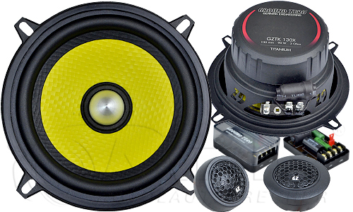 Ground Zero GZTC 130.2X 2-Wege Kompo Lautsprecher für Honda CRX del Sol Typ EH6/EG2 (inkl. Einbauzubehör passend für Ihr Fahrzeug)