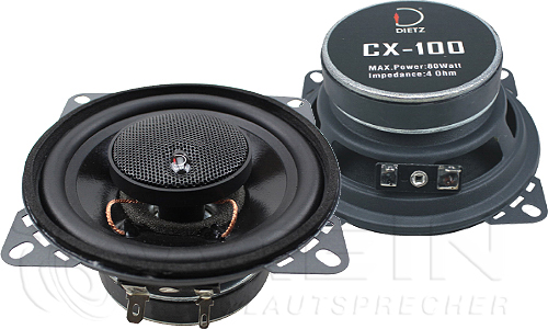 Dietz CX-100 2-Wege Koax Lautsprecher für VW Polo III / 3 - 6N/6N1 (inkl. Einbauzubehör passend für Ihr Fahrzeug)