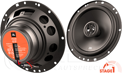 JBL Stage1 61F 2-Wege Koax Lautsprecher für VW ID.3  (inkl. Einbauzubehör passend für Ihr Fahrzeug)